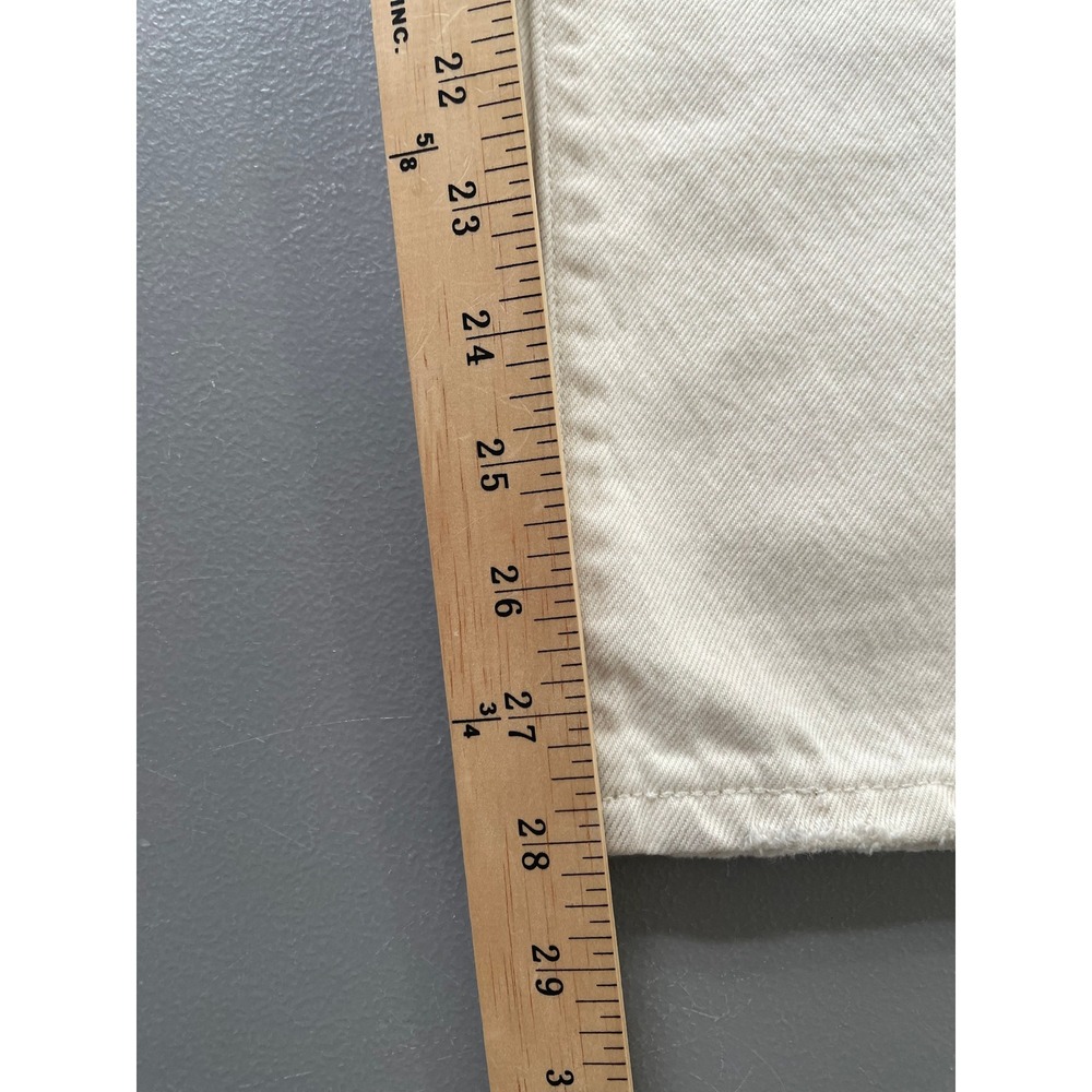 Levi's 501 90s Jeans Women 26 Cream Straight Leg Cotton Clean Girl Old Money - Picture 11 of 14